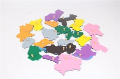 Puzzle en bois de panneau de carte de la France Montessori Outils d'enseignement des sciences culturelles de la maternelle
