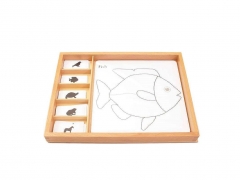 Montessori Material Tier Puzzle Aktivität Set Lernen Spielzeug für Kleinkinder Pädagogisches Spielzeug