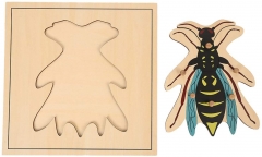 Montessori Materialien Bildungs Werkzeuge Insekten Wasp Puzzle Vorschule Früh Montessori Spielzeug für Kleinkinder