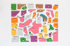 Holz Amerika Karte Panel Boden Puzzle Montessori Kulturellen Wissenschaft Lehre Werkzeuge Kindergarten Frühen Lernen