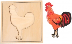 モンテッソーリ材料教育ツール動物の雄鶏パズル就学前幼児のための初期モンテッソーリおもちゃ