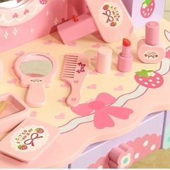 儿童仿真木制梳妆台梳妆台游戏屋女孩玩具木制儿童梳妆台玩具
