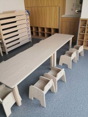 Mesa de niños de 3 a 6 años, muebles de madera de jardín de infantes de alta calidad