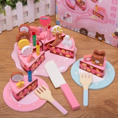 Cutting Fruit Girls Most Love Strawberry Box Play House Suit Sweet Wooden Toy