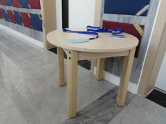 Muebles de guardería mesa de estudio de madera para niños mesa redonda de madera