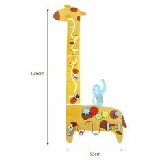 Giraffe Wall Panel Kindergarten Aids Metope Toys Play Wooden Wall Activity Decoration Panel Toys For Kids