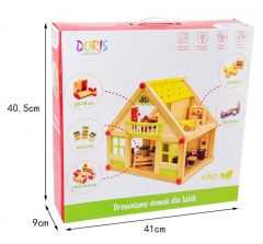 High Grade Simulation 3D Doll House Children Educational Luxury Cottage Self Assemble Wooden House Toy