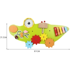 Early educational play set funny wall game wooden toy crocodile kids toy