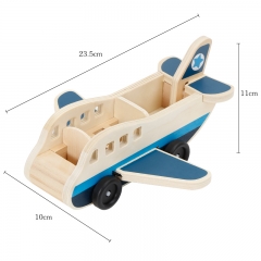 Vente chaude en bois modèle avion jouets bon marché éducatif enfant 3D en bois transport bébé enfants jouets
