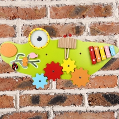 初期の教育プレイセット面白い壁ゲーム木のおもちゃワニ子供のおもちゃ