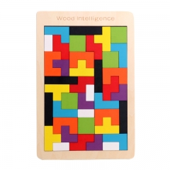 Tangram quebra-cabeça crianças brinquedo educativo colorido de madeira cérebro formação geometria tangram quebra-cabeça