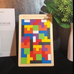 Tangram puzzle enfants jouet éducatif coloré en bois formation cérébrale géométrie tangram puzzle