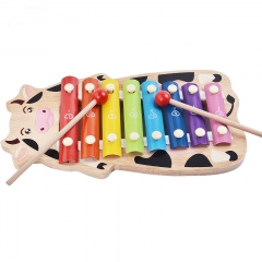 Percussion Wooden Toy Musical Instrument Hand Knocking piano Toy Wooden 8 Notes Giant Xylophone With 2 Wood Mallets