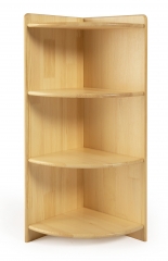 Educational Wooden Kids Furniture Montessori 3 Layers Toy Storage Wooden Corner Shelf