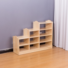 Kindergarten Wooden Furniture Storage Shelf Cabinet Preschool Wooden Shelf For Kids Montessori