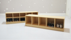 Wooden Shoes Cabinet Kindergarten Wooden Rack For Children Montessori Wooden Furniture Rack