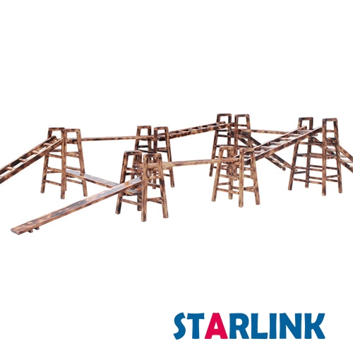 Conjuntos de escalada de madeira ao ar livre para crianças Playground de madeira brinquedos de escalada de diversões