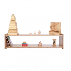 Estantes de madera maciza de juguete Montessori sin tablero trasero para juguetes educativos Montessori, armario de madera para niños, jardín de infantes