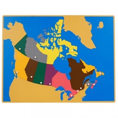 木制カナダ地図パネルフロアパズルモンテッソーリ文化科学教育ツール幼稚園早期学習
