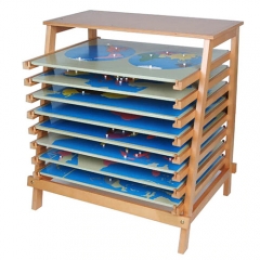 Geography maps Montessori Materials the 8 Puzzle Maps With Stand Wooden Map Rack