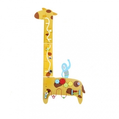 Giraffe Wall Panel Kindergarten Aids Metope Toys Play Wooden Wall Activity Decoration Panel Toys For Kids