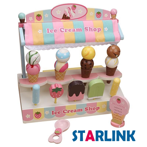 Wooden Ice Cream Selection Pretend Play Set Toy Children Pretending game Toy