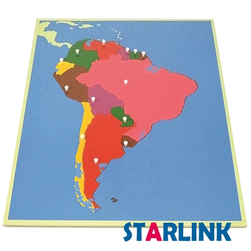 Holz Südamerika Karte Panel Boden Puzzle Montessori Kulturellen Wissenschaft Lehre Werkzeuge Kindergarten Frühen Lernen