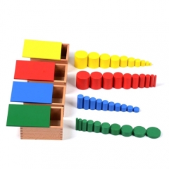 Materiales de cilindros sin perillas Montessori, herramientas educativas sensoriales, equipo preescolar, juguete de aprendizaje temprano