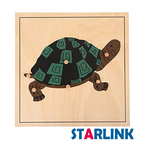 蒙特梭利材料教育工具动物海龟拼图学前早期蒙特梭利幼儿玩具