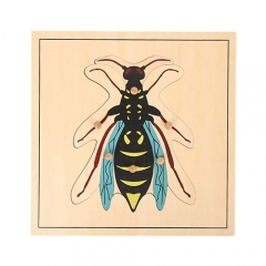 モンテッソーリ材料教育ツール昆虫ハチパズル就学前幼児用初期モンテッソーリおもちゃ