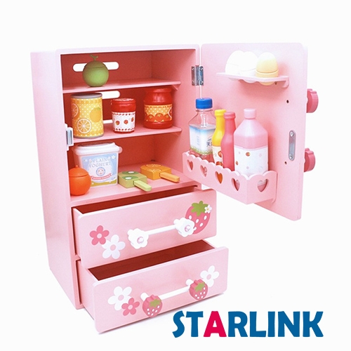 Wooden Role Play Toys Modern Fridge For Kids