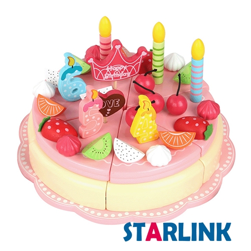 Wooden Birthday Cake Sets pretend game