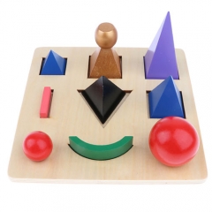 Material Montessori de madeira para crianças Símbolos de gramática sólida com bandeja cortada