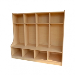 Kindergarten Preschool Schoolbag Kids Cabinet Storage Wood Cabinet Furniture For Children