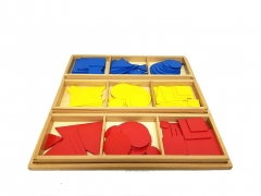 Wooden Montessori Mathematic Learning toys for kids Circles Squares and Triangles