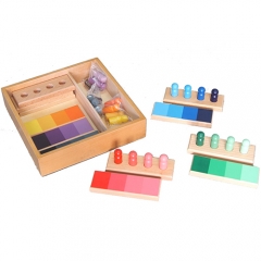 Montessori Ausrüstung Klassenzimmer Holzspielzeug Kinder Farbe Resem Blance Sortieraufgabe