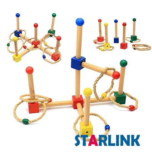 Jouet Montessori jeu de coordination œil-main en bois mini jouet de cercle de lancer