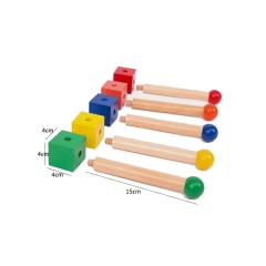 Juguete montessori juego de coordinación ojo-mano juguete de círculo de tiro de madera mini