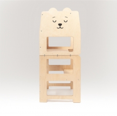 Torre de aprendizaje Montessori de madera, taburete escalonado, ayudante de cocina para niños pequeños, torre de aprendizaje plegable, taburete escalonado, Torre de cocina infantil