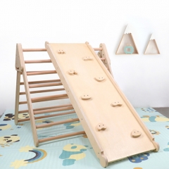 Pickler Triangle Cadre d'escalade pliable en bois Triangle Arch Toddler Gym Transformable Pickler Triangle Aire de jeux intérieure