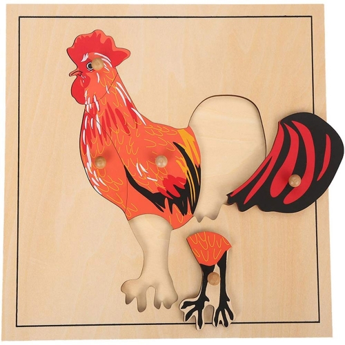 Starlink Montessori Brand Kids Intelligent Hot Sale Wooden Jigsaw Puzzle Rooster Puzzle