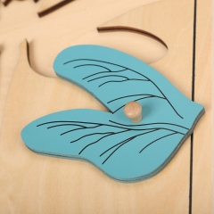 Wooden Educational Montessori Materials Baby Toys For Preschool Dragonfly Puzzle