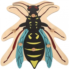 2022 High Quality Educational Montessori Material Montessori Wooden Wasp Puzzle Toys