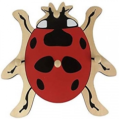 Starlink Biology Education Toys Wood Lacing Toy Montessori Toys Lady Bug Puzzle For Kids