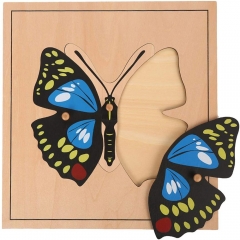 Kindergarten Wooden Educational Montessori Teaching Aids Toys Butterfly Puzzle