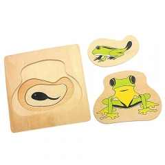 SatarLink Wooden Montessori Kids Baby Toy Infant Toddler Life Cycle Puzzle Of Animals And Humans