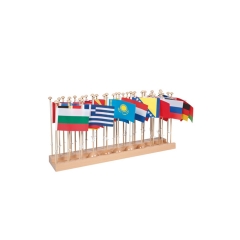 Starlink Kids Geography Toys Asia Flag Set With Stand Montessori Flag Toys
