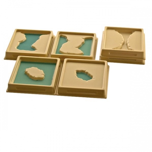 Montessori Material Learning Toys Geography Toys Baby Wooden Toy Montessori Land And Water Form Trays