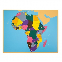 Wooden Children Smart Educational Toys Montessori Play Toys Puzzle Map Of Africa Jigsaw Map