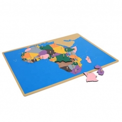 Wooden Children Smart Educational Toys Montessori Play Toys Puzzle Map Of Africa Jigsaw Map
